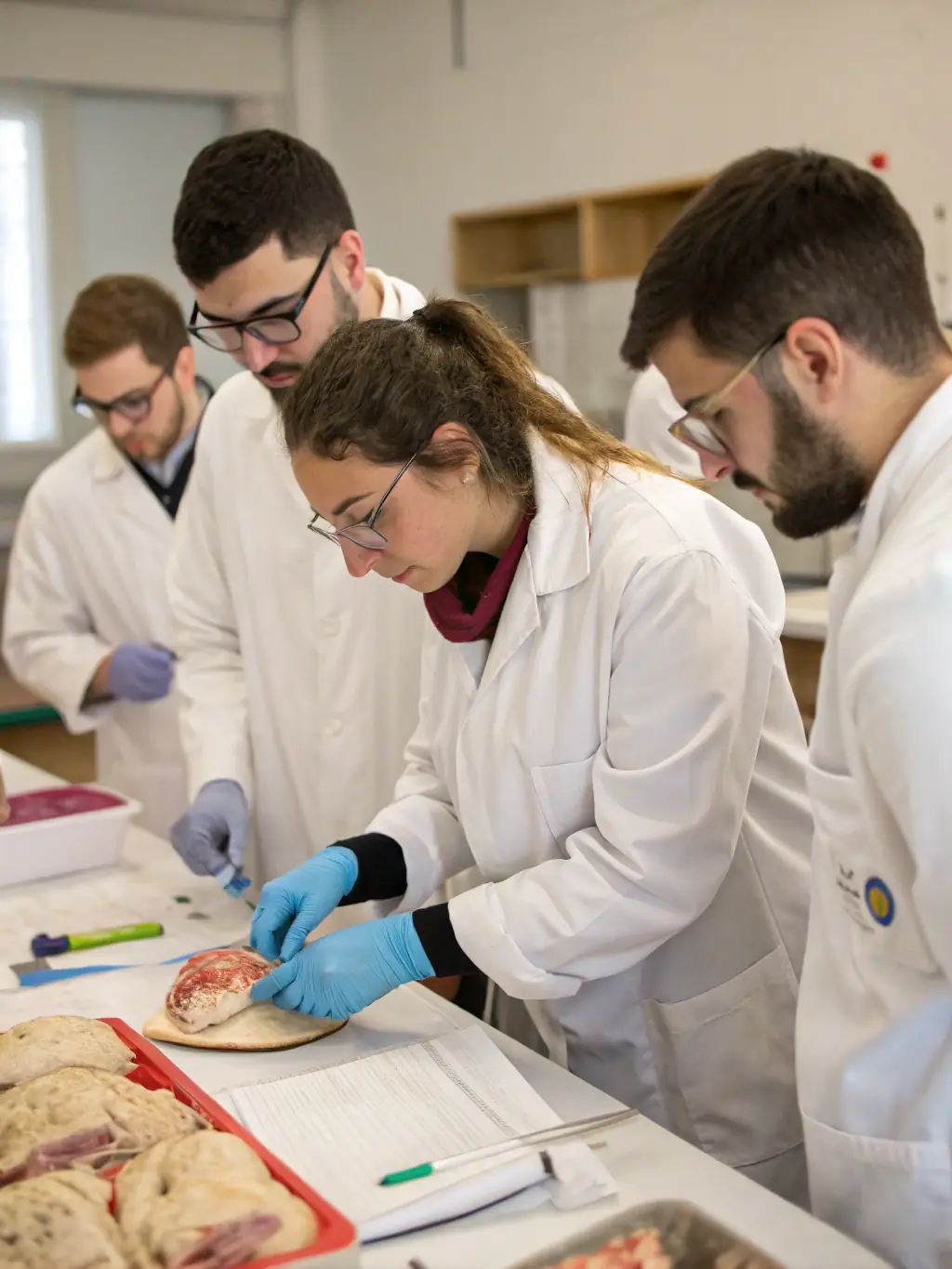 Medical students and experienced doctors engaged in a training session, showcasing UUCCMGBINC's dedication to medical education and training.