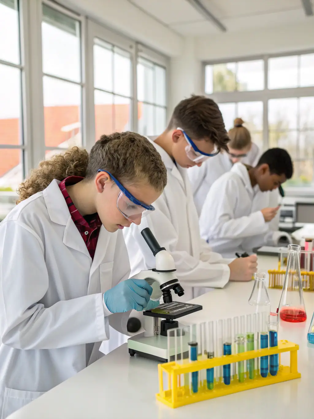 Researchers working in a lab with advanced equipment, representing UUCCMGBINC's commitment to research and innovation in healthcare.